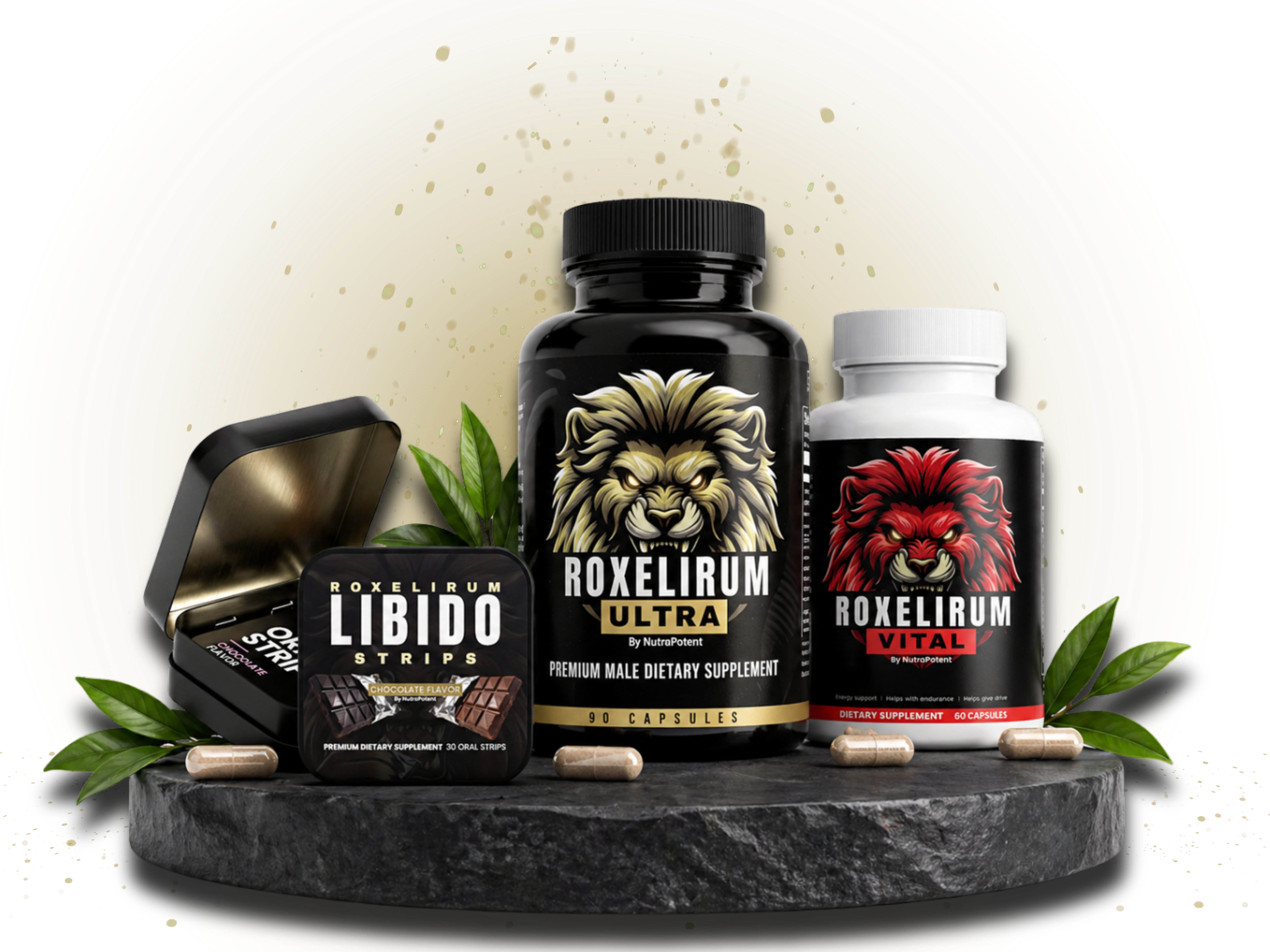 Roxelirum Ultra, Roxelirum Vital, and Libido Strips
